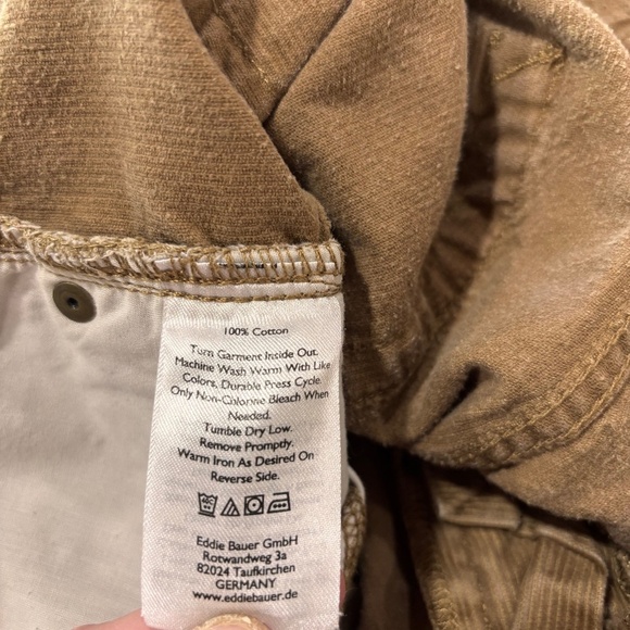 Eddie Bauer straight fit brown corduroy pants 36 x 34 - Picture 13 of 15